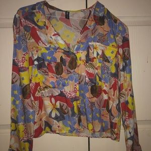 Zara button up blouse